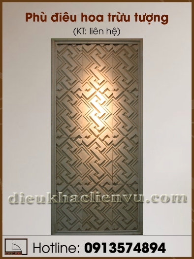 Phù điêu hoa trừu tượng